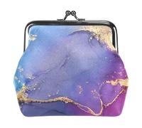 Oudrspo Portefeuille pour Femme Multi-9 Abstract Marble Violet Petit Portefeuille Compact Vintage, Porte-Monnaie pour Femme avec Fermeture éclair et Fermoir à Baiser, 4,3 x 4,7 pouces/11 x 12 cm