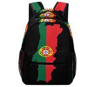 Oudrspo Portugal Carte avec Drapeau Voyage Ordinateur Portable Sac À Dos Léger Bookbags Sac À Bandoulière Casual Daypack Avec Bretelles Réglables Taille Unique