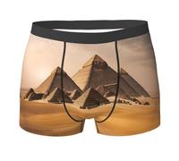 Oudrspo Pyramides d'Egypte1 Boxer élastique de qualité supérieure en Forme de Papillon Arc-en-Ciel Absorbant la Transpiration, sous-vêtements Confortables et Respirants pour Homme