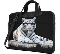 Oudrspo Sac à bandoulière pour ordinateur portable blanc The Bengal Tiger Notebook Laptop Carrying Bag Case Sleeve