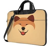 Oudrspo Sac à bandoulière pour ordinateur portable mignon Shiba Inu Akita bandoulière réglable sac fourre-tout pour ordinateur portable