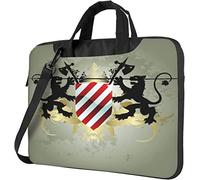 Oudrspo Sac à bandoulière pour ordinateur portable Or médiéval Lion Accent Angle Arms Notebook Laptop Protect Case Pouch