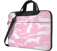 Oudrspo Sac à bandoulière pour ordinateur portable White Weasel Messenger Laptop Briefcase