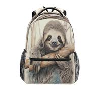 Oudrspo Sac à dos imperméable pour ordinateur portable Sloth on The Branch, idéal pour les voyages, les études et les loisirs. Léger et robuste, il convient aux hommes et aux femmes.