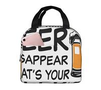 Oudrspo Sac à lunch isotherme Best Beer Puns Lunch Box Réutilisable Cute Tote Lunch Box for Adult & Kids, Leakproof Cooler Lunch Bags for Work Office Travel School Picnic
