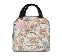 Oudrspo Sac à lunch isotherme Lara Floral Lunch Box réutilisable mignon fourre-tout boîte à lunch pour adultes et enfants, sacs à lunch étanches pour le bureau, le voyage, l'école, le pique-nique