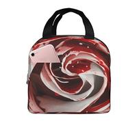 Oudrspo Sac à lunch isotherme Red Blood Rose Lunch Box Réutilisable Boîte à lunch fourre-tout mignon pour adultes et enfants, sacs à lunch étanches pour le bureau, le voyage, l'école
