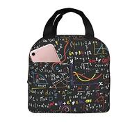 Oudrspo Sacs à lunch portables pour femmes avec formule mathématique colorée