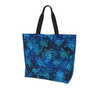 Oudrspo Sea Turtle-Blue Sac à provisions à bandoulière grande capacité pour femme