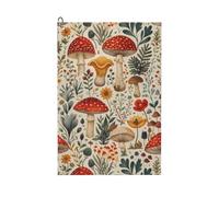 Oudrspo Serviette de Golf multifonctionnelle Vintage à Motif Champignons, Fleurs et Plantes | Absorbante, séchage Rapide, 40 x 60 cm