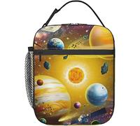 Oudrspo Space Solar System Lunch Box Réutilisable Isolé Lunch Bag Ladies Men's Lunch Box Convient pour Camping Office School