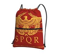 Oudrspo spqr sénat romain Cordon d'emblème romain avec fermeture éclair Sackpack Gym Sports, sac à dos étanche String Bag Cinch