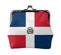 Oudrspo Style (50) Porte-Monnaie Mignons à Fermeture à glissière, Portefeuilles Tendance pour Femmes (Drapeau de la République Dominicaine)