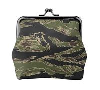 Oudrspo Style (64) Armée Militaire Camouflage Vietnam Tigre Rayé Camo Vintage Porte-Monnaie à Fermoir pour Femmes, Portefeuilles élégants pour Porte-Monnaie