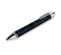 Oudrspo Stylo à bille humoristique « Keep Calm And Don't Blink » imprimé, rétractable, noir, corps rond, pointe fine, 0,5 mm, 1/2/4 pièces