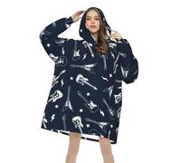 Oudrspo Sweat à Capuche Couverture Guitare électrique Folle pour Hommes et Femmes, Long Sweat-Shirt en Flanelle Douce.