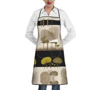 Oudrspo Tablier imprimé Green Grove en surjet de polyester à une poche, idéal pour les hôtels, les barbecues et les fleuristes.