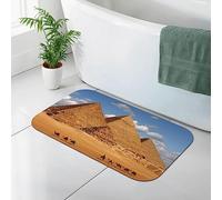 Oudrspo Tapis de Bain imprimé Pyramide d'Égypte Ancienne, en Terre de diatomées, Super Absorbant, antidérapant, pour Douche, Baignoire, Sol de Salle de Bain