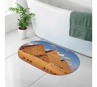 Oudrspo Tapis de Bain imprimé Pyramide d'Égypte Ancienne, en Terre de diatomées, Super Absorbant, antidérapant, pour Douche, Baignoire, Sol de Salle de Bain