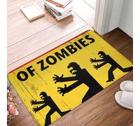 Oudrspo Tapis d'entrée résistant et Doux, imprimé d'une Illustration Humoristique sur Le thème des Zombies, Tapis de Bienvenue, Semelle en Caoutchouc pour intérieur et extérieur, 40 x 60 cm