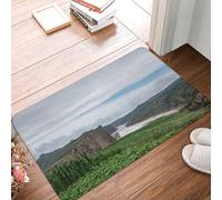 Oudrspo Tapis d'entrée Taichi Bay The Yellow River, résistant et Doux, Tapis de Bienvenue, Semelle en Caoutchouc pour intérieur et extérieur, 40 x 60 cm
