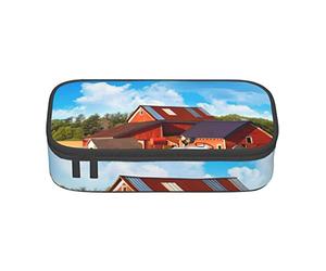 Oudrspo Tracteur agricole de la société imprimé étui à Crayons Durable avec Compartiment à Fermeture éclair étui à Crayons Portable de Grande capacité