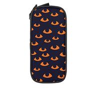 Oudrspo Trousse à Crayons Grande capacité démon Yeux Jaunes boîte à Crayons Noire Pochette à Stylo pour collège/lycée Bureau collège Adulte Fille et garçon