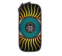 Oudrspo Trousse à Crayons Grande capacité œil maléfique crâne Abstrait Noir boîte à Crayons Pochette pour collège/lycée Bureau collège Adulte Fille et garçon