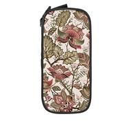 Oudrspo Trousse à Crayons Grande capacité Vintage Floral Plant Leaf Retro Pencil Box Pen Pouch for Middle/High School Office College Adult Girl and Boy