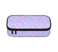 Oudrspo Trousse à Crayons pour l'école, Le Bureau, Le collège, Pochette à Stylo Portable Durable, Organisateur de étui Multi-usages pour Enfants, Femmes, Hommes, Rouge Flamant Rose