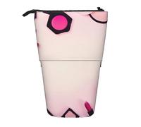 Oudrspo Trousse à Crayons télescopique Durable Sweet Pink Cosmetics Standing Pencil Bag for Office Papeterie Case Pencil Holder Pop Up Pencil Bag Stand Up Pen Pencil Pouch for Work 7 × 5.7 inch