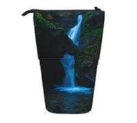 Oudrspo Trousse à Crayons télescopique Waterfall Cliff Imprimer Sac à Crayons Debout Trousse de Papeterie Porte-Stylo télescopique Pop Up Porte-Crayons pour Le Travail de Bureau Cadeau de Vacances