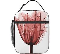 Oudrspo Tulip Flower Floral Lunch Box Réutilisable Isolé Lunch Bag Ladies Men's Lunch Box Convient pour Camping Office School