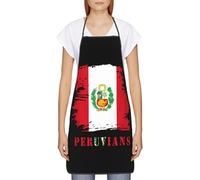Oudrspo Vintage Peru Peruvians Flag Apron Home Kitchen Cooking Baking Gardening For Women Men, Funny Creative Gift Aprons