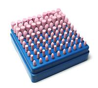 Oudtinz 100 pcs Abrasif Pierre Pointe Broyage Electrique Broyage Outil de Polissage Tête de Meulage Outil Rotatif pour Dremel Tool (Rouge)