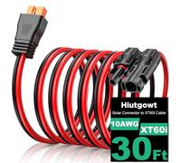 Oududianzi Câble solaire XT60i 10 AWG de 9,1 m, câble solaire vers XT60i 3 10 15 20 25 40 15 15 m, connecteur de panneau solaire vers XT60i, câble de charge solaire XT60i pour station d'alimentation
