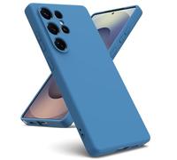 Oududianzi-Coque Compatible avec Samsung Galaxy S25 Ultra 5G, [Silicone Liquide] [Intérieur Microfibre] Souple Étuis en Caoutchouc Housse Antichoc Protection Bumper Coque Samsung S25 Ultra-Bleu
