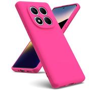 Oududianzi - Coque Compatible avec Xiaomi Redmi Note 14 Pro 5G / Poco X7 5G, [Coque Silicone Liquide] [Intérieur Microfibre] Souple Étuis en Caoutchouc Housse Antichoc Protection Bumper-Barbie Poudre