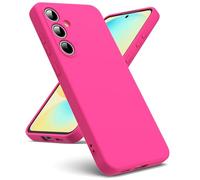 Oududianzi - Coque Samsung Galaxy S24 FE 5G, [Coque Silicone Liquide] [Intérieur Microfibre] Souple Étuis en Caoutchouc Housse Antichoc Protection Bumper S24 FE - Barbie Poudre