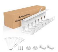 Oududianzi Management Bureau Blanc Chemin de Cables, Plateau de Gestion des Câbles, Range Cable Bureau, Cache Cable, Passe Câbles pour Organisateur des Câbles et des Multiprises