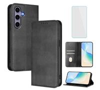 OUEAYIEN Étui portefeuille pour Samsung Galaxy S25 FE 5G avec protecteur d'écran RFID résistant aux chocs en cuir à rabat avec béquille et porte-cartes Étui vintage pour Galaxy S 25 FE EF Samsung