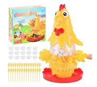 Ouet De Ponte D’Œufs - ABS 26,5x26,5x11,5 Cm | Jeu De Poule Qui Pond des Œufs | Jeu De Société Amusant pour | Jouets Poule Multijoueur Coordination Œil-Main pour Cadeau Noël Anniversaire Et Je