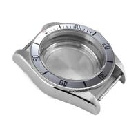OUFEIJIA EUR Boîtier de Montre en Acier Inoxydable 39 mm avec Verre Saphir, Compatible Les mouvements NH34/NH35/NH36 et ETA2824/PT5000(Silver)
