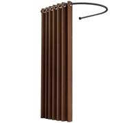 OUFEIJIA EUR Cabine d'essayage Portable en U avec Rideau d'ombrage, séparateur de vestiaire for la Protection l'intimité des magasins vêtements(Brown,90 * 90cm)