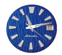 OUFEIJIA EUR Cadran de Montre NH35 NH36 29 mm Argent dégradé Longue échelle 3/Clock Foot Kit d'horlogerie(Dark Bule)