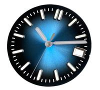 OUFEIJIA EUR Cadran de Montre NH35 NH36 29 mm Argent dégradé Longue échelle 3/Clock Foot Kit d'horlogerie(Blauw)