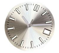 OUFEIJIA EUR Cadran de Montre NH35 NH36 29 mm Argent dégradé Longue échelle 3/Clock Foot Kit d'horlogerie(Silver)