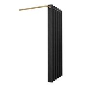 OUFEIJIA EUR Dressing Mural en LAvec kit Store romainGain de placeCabine d'essayage privativeFacile à Installer(Svart,80x80x200cm)