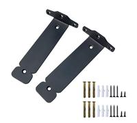 OUFEIJIA EUR Paquet de 2 Supports en Forme L, Cadre Support à Angle Droit 90 °, Plaque Fixation Triangulaire for étagères, Rangement for cloisons(Black 25cm)