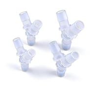OUFEIJIA EUR Raccord pagode en T de Type Y for Tuyau, Distributeur gaz Plastique PP diamètre égal, 4 pièces, 3.5mm à 25mm(11.1mm)